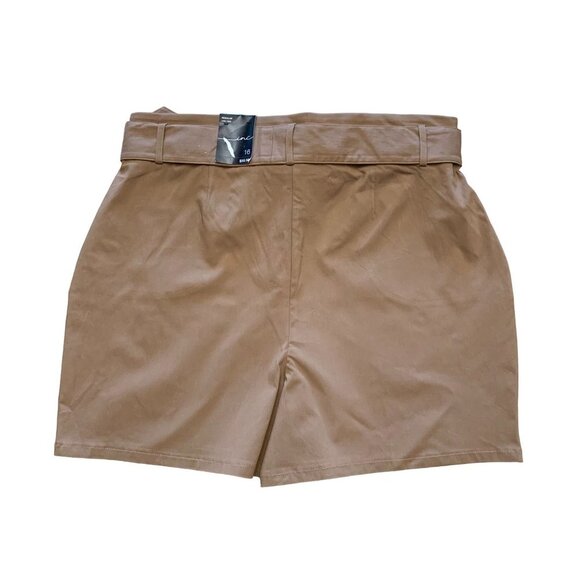 NWT INC International Concept Vivid Run Short Size 16 Tan High Rise - Picture 2 of 7